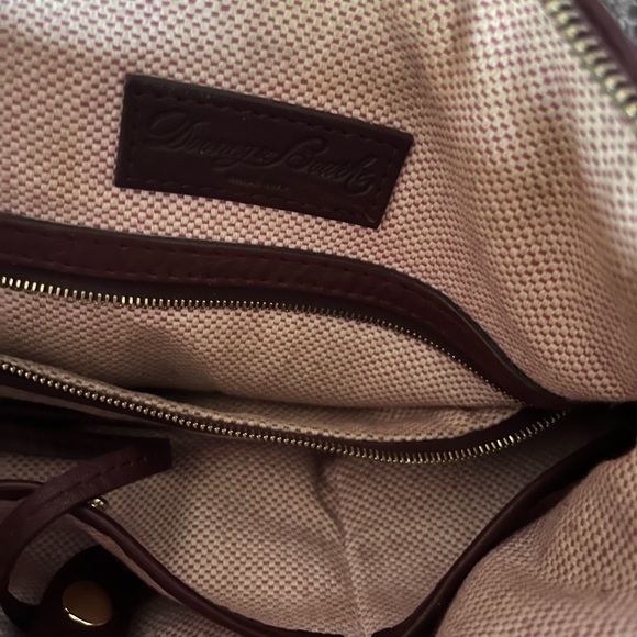 Rare Soft Leather Maroon Dooney Burke Leather Satchel with Duck Logo - Picture 3 of 8